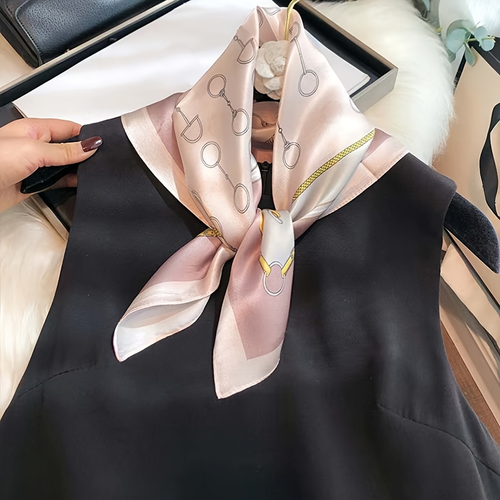 럭셔리 100% 순수 실크 스퀘어 스카프 우아한 기하학 - Luxury Bags China 리뷰 및 가격